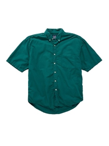1990s GapVintage Men's Green Shirt — L