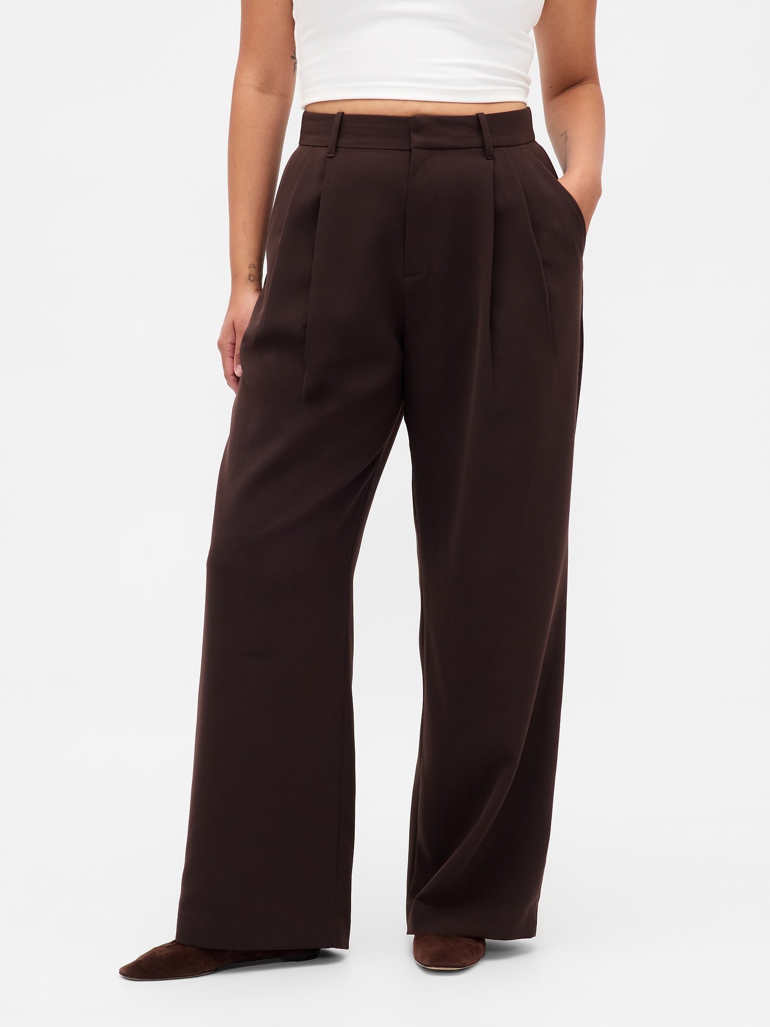 Curvy 365 High Rise Pleated Trousers
