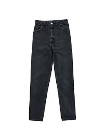 1990s GapVintage Women's Black Straight Jeans — 9/10