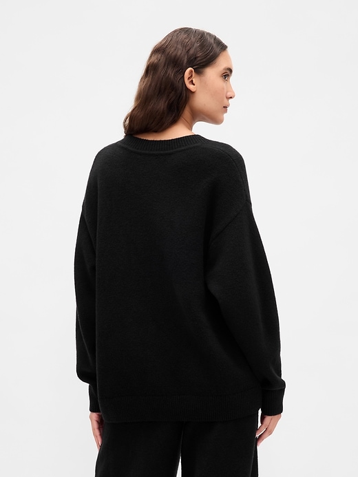 Image number 3 showing, CashSoft Oversized V-Neck Sweater