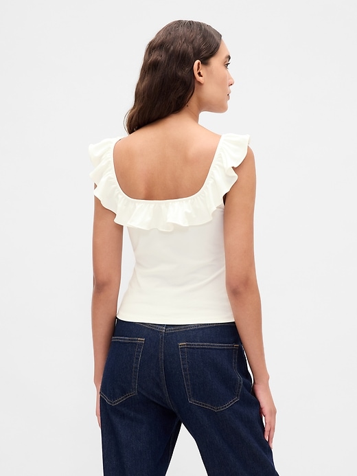 Image number 3 showing, Modern Ruffle Crop Tank Top