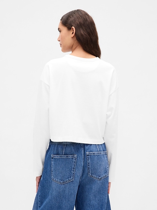 Image number 3 showing, Organic Cotton VintageSoft Heavyweight Crop T-Shirt