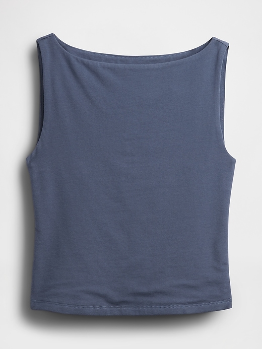 Image number 4 showing, CloseKnit Jersey Boatneck Crop Tank Top