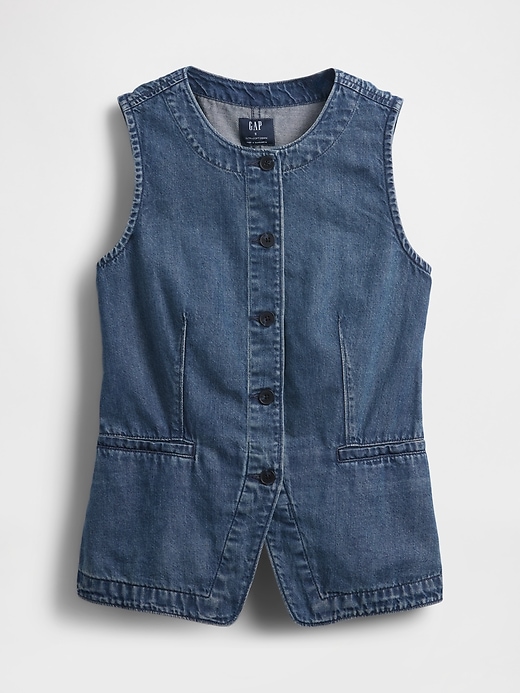 Image number 1 showing, UltraSoft Denim Longline Vest