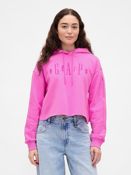 Image number 1 showing, Gap × BÉIS Oversized Crop Hoodie