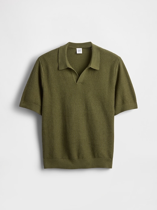 Image number 2 showing, Kids Johnny-Collar Waffle Shirt