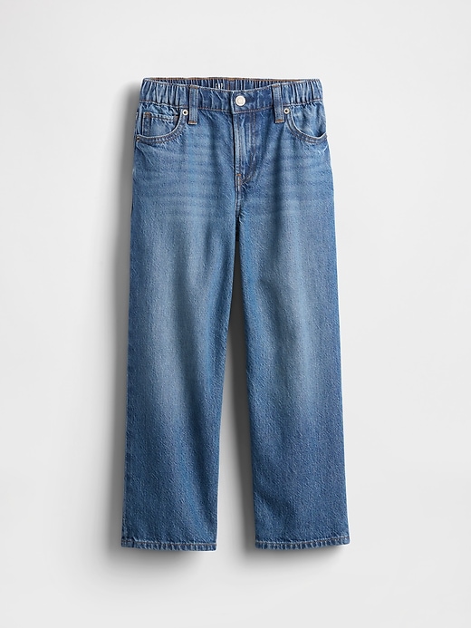 Image number 2 showing, Kids Mid Rise UltraSoft Relaxed Crop Jeans