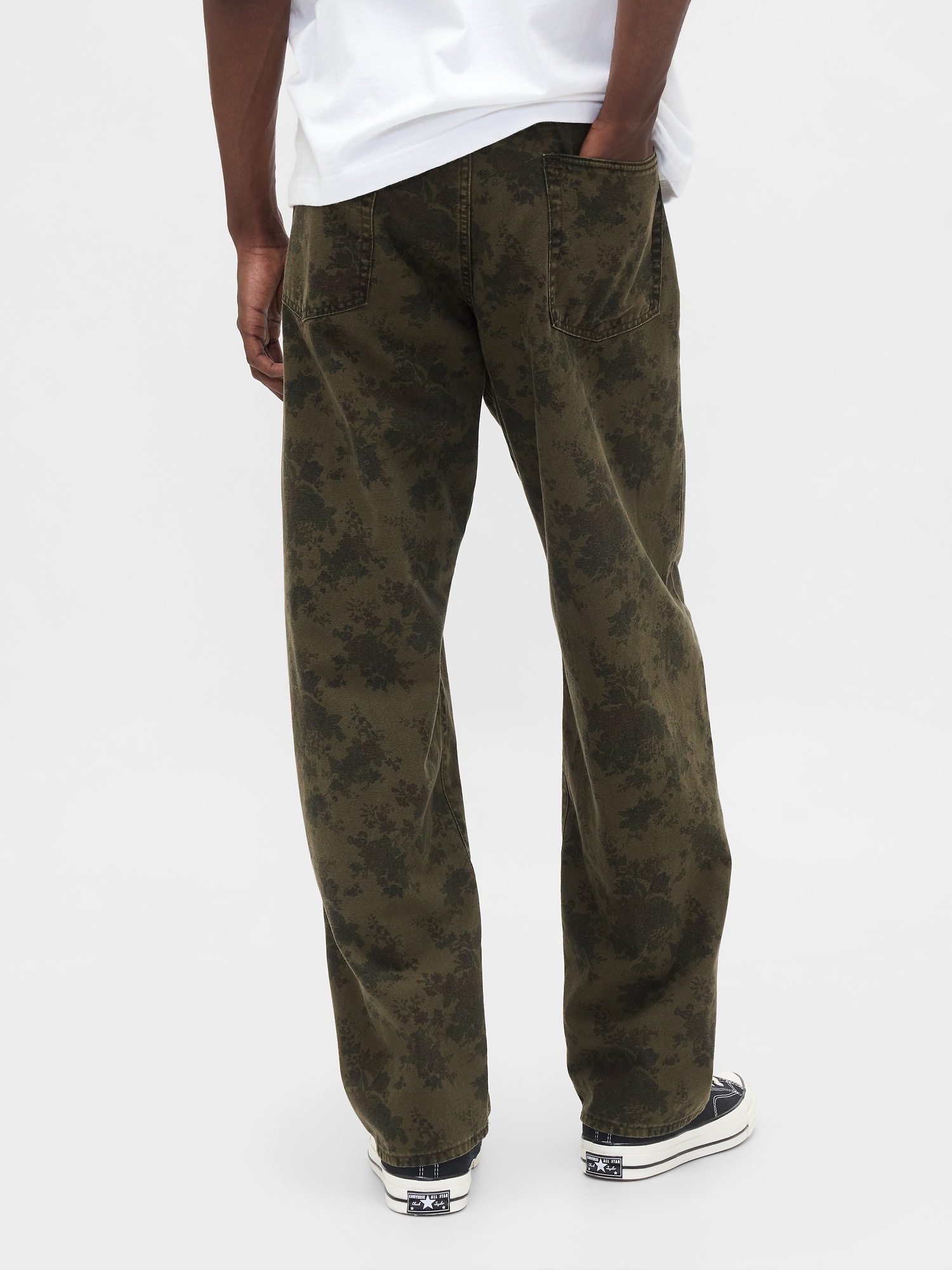 Мужские джинсы Gap Floral Canvas Baggy Jeans — фото 4