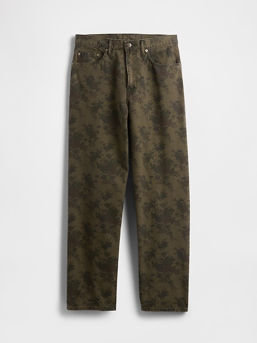 Image number 6 showing, Floral Canvas Baggy Jeans