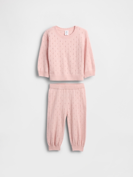 Image number 1 showing, Baby CashSoft Pointelle Outfit Set