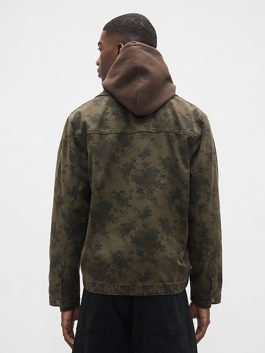 Image number 3 showing, Floral Canvas Denim Overshirt