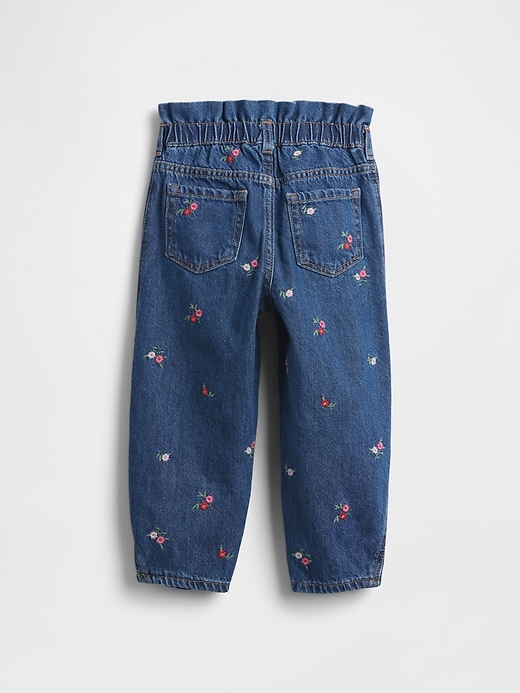Image number 3 showing, Baby & Toddler Floral Horseshoe Jeans