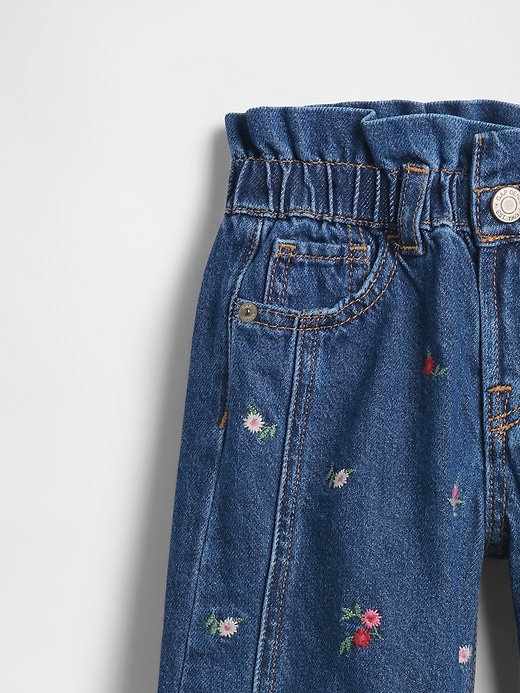 Image number 4 showing, Baby & Toddler Floral Horseshoe Jeans