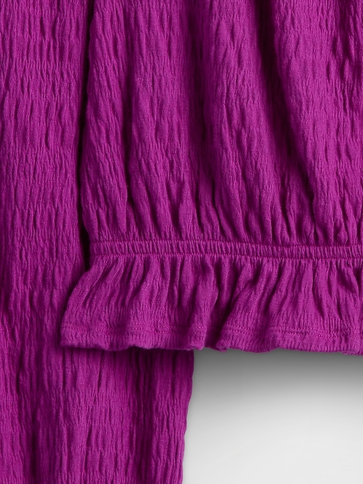 Image number 5 showing, Kids Crinkle Peplum Top