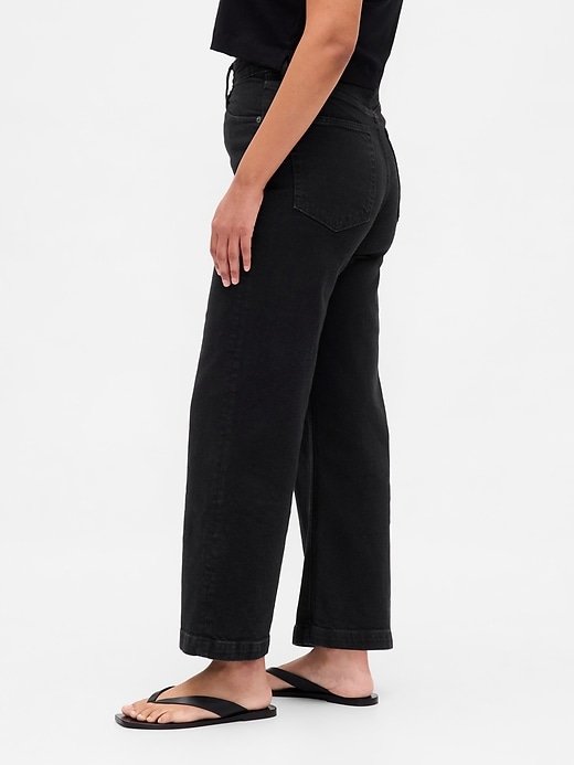 Image number 3 showing, Curvy High Rise Stride Wide-Leg Ankle Jeans