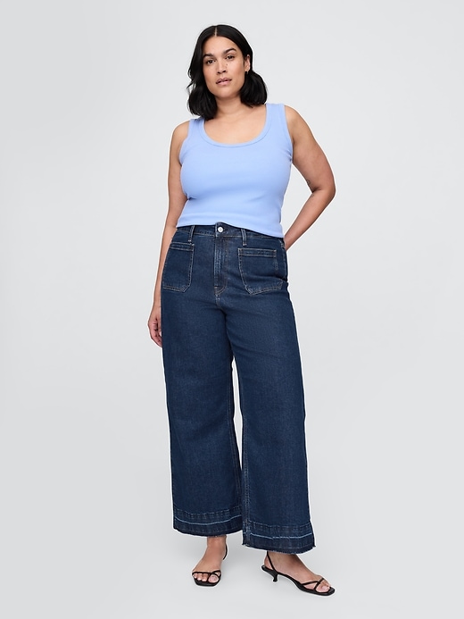 Image number 5 showing, Curvy High Rise Stride Wide-Leg Ankle Jeans