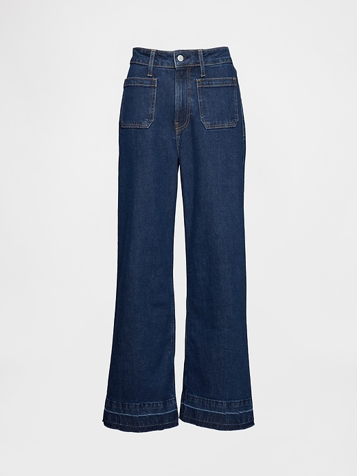 Image number 7 showing, Curvy High Rise Stride Wide-Leg Ankle Jeans