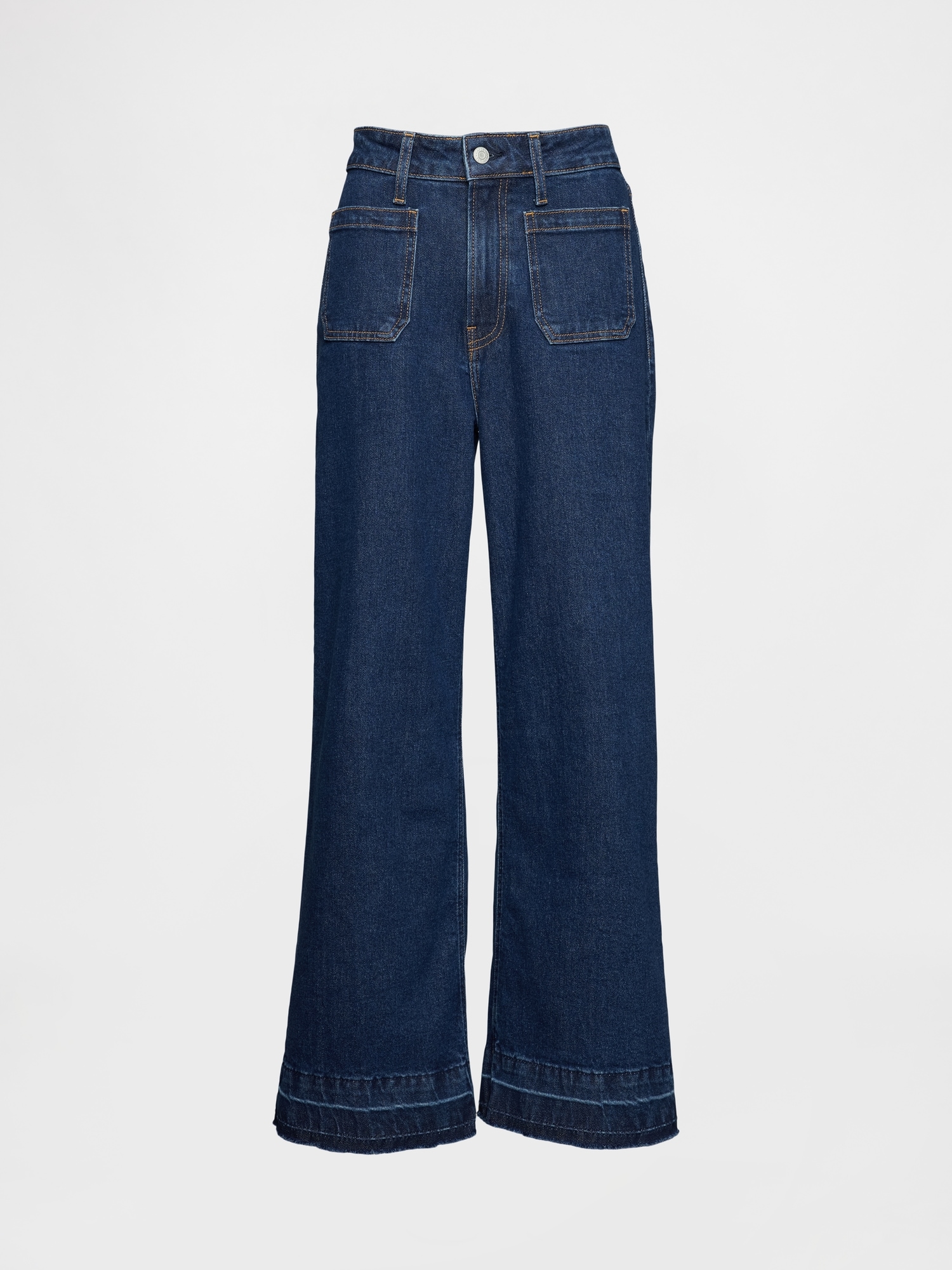Женские джинсы Gap Curvy High Rise Stride Wide-Leg Ankle Jeans — фото 5