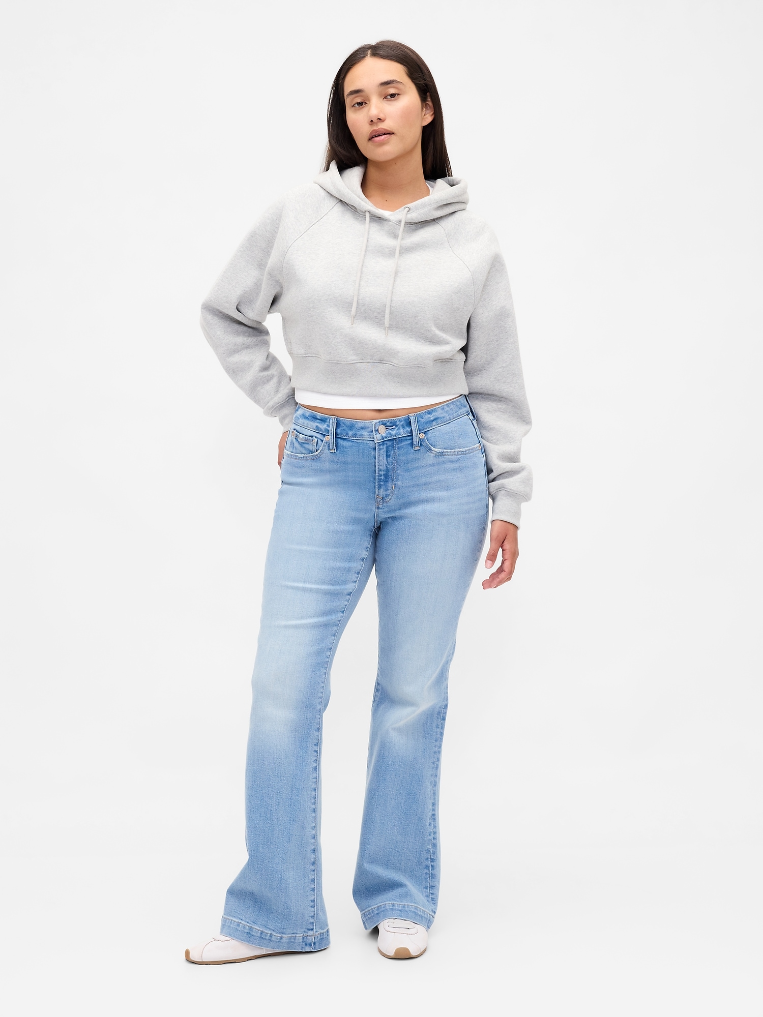 Gap Curvy Low Rise Long & Lean Jeans In Purple