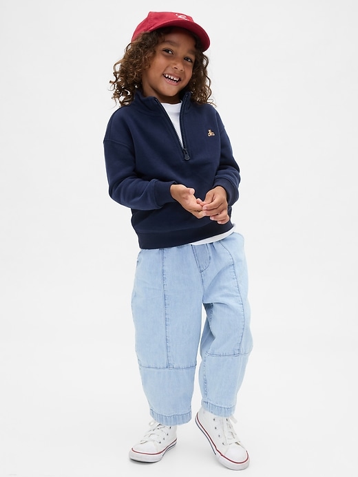 Image number 2 showing, Baby & Toddler Pull-On Barrel Jeans