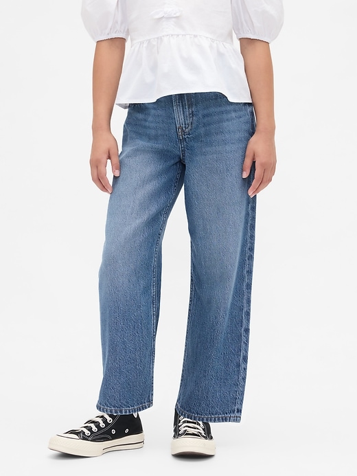 Image number 3 showing, Kids Mid Rise UltraSoft Relaxed Crop Jeans