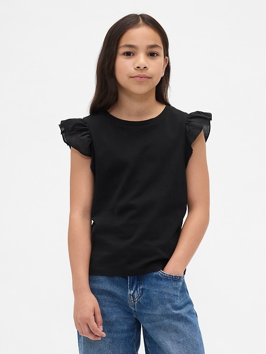 Image number 1 showing, Kids Flutter-Sleeve T-Shirt