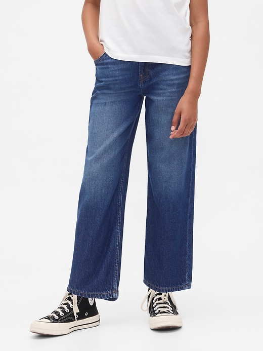 Image number 3 showing, Kids Mid Rise UltraSoft Relaxed Crop Jeans