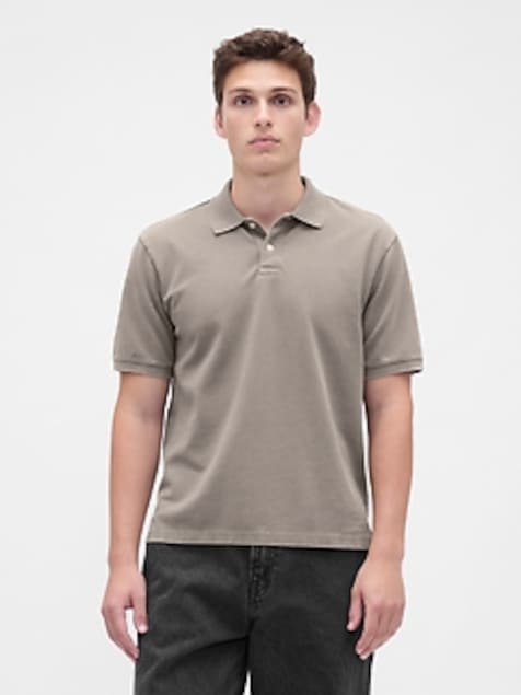 Relaxed Pique Polo Shirt