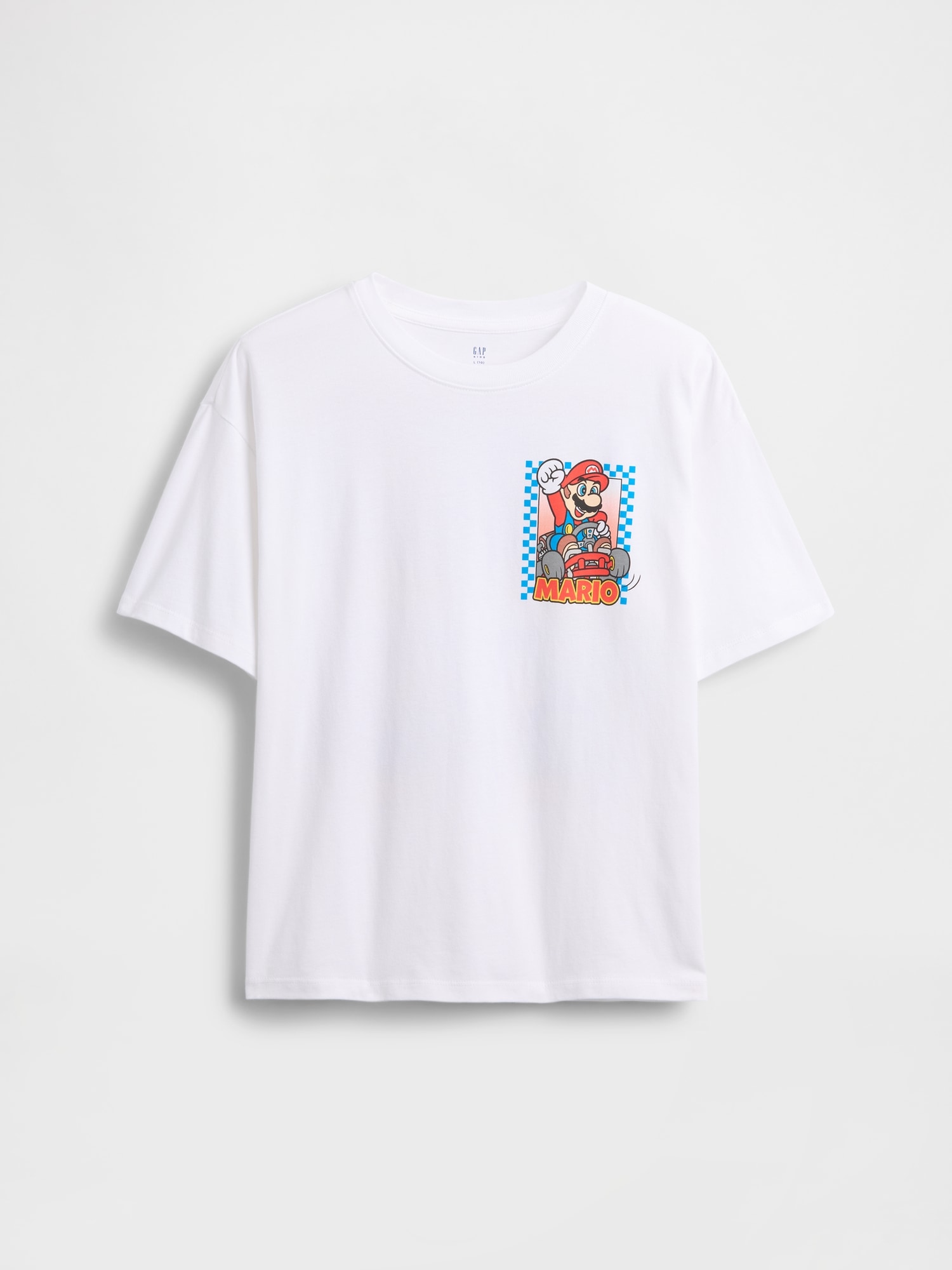 Kids Relaxed Graphic T-Shirt - Mario Optic White