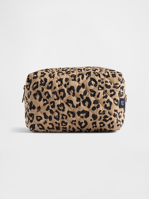 View large product image 1 of 1. Kids Quilted Leopard Pouch
