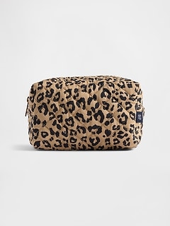 Kids Quilted Leopard Pouch