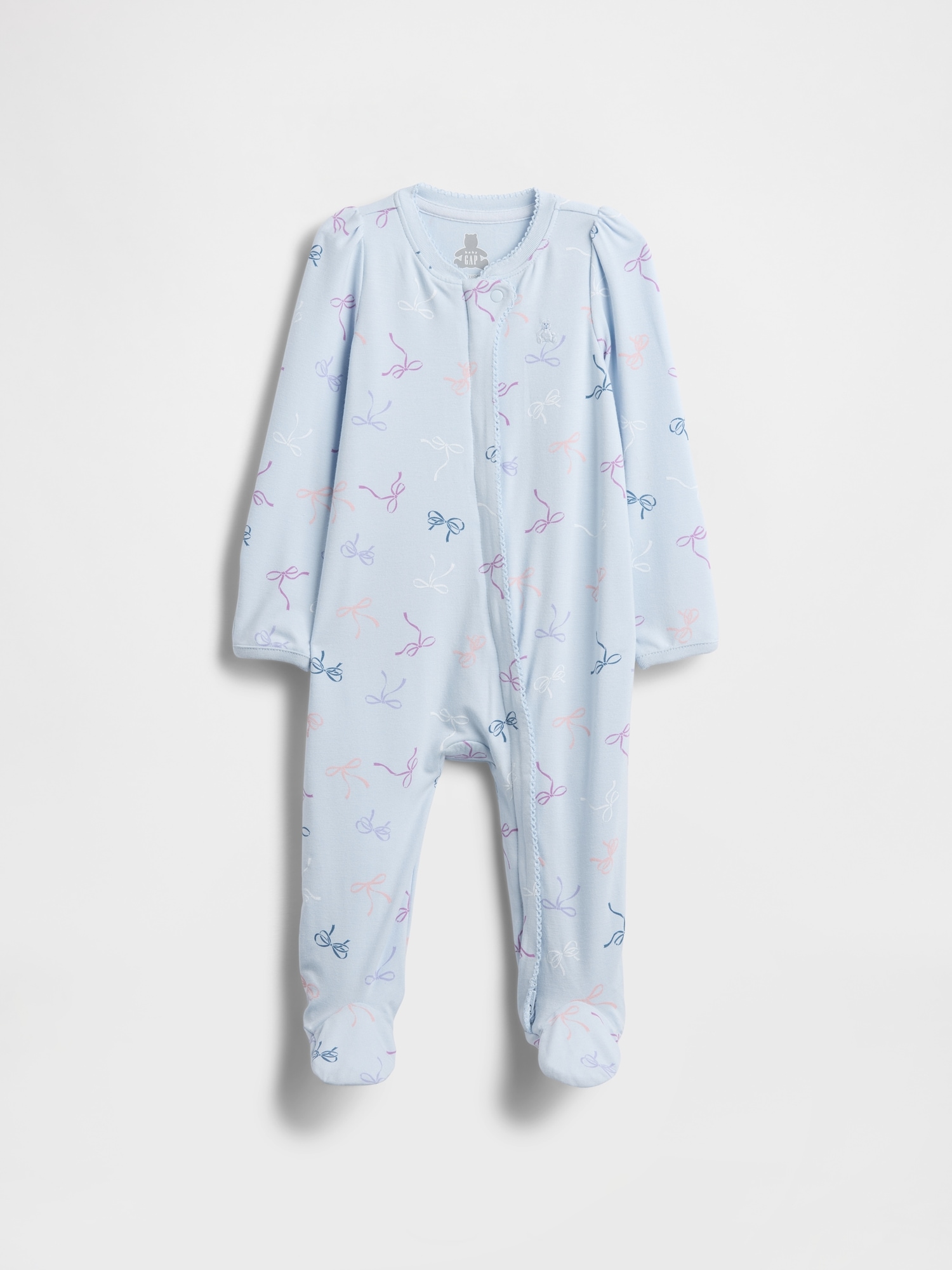Gap Baby First Favorites Footed One-piece In Gray