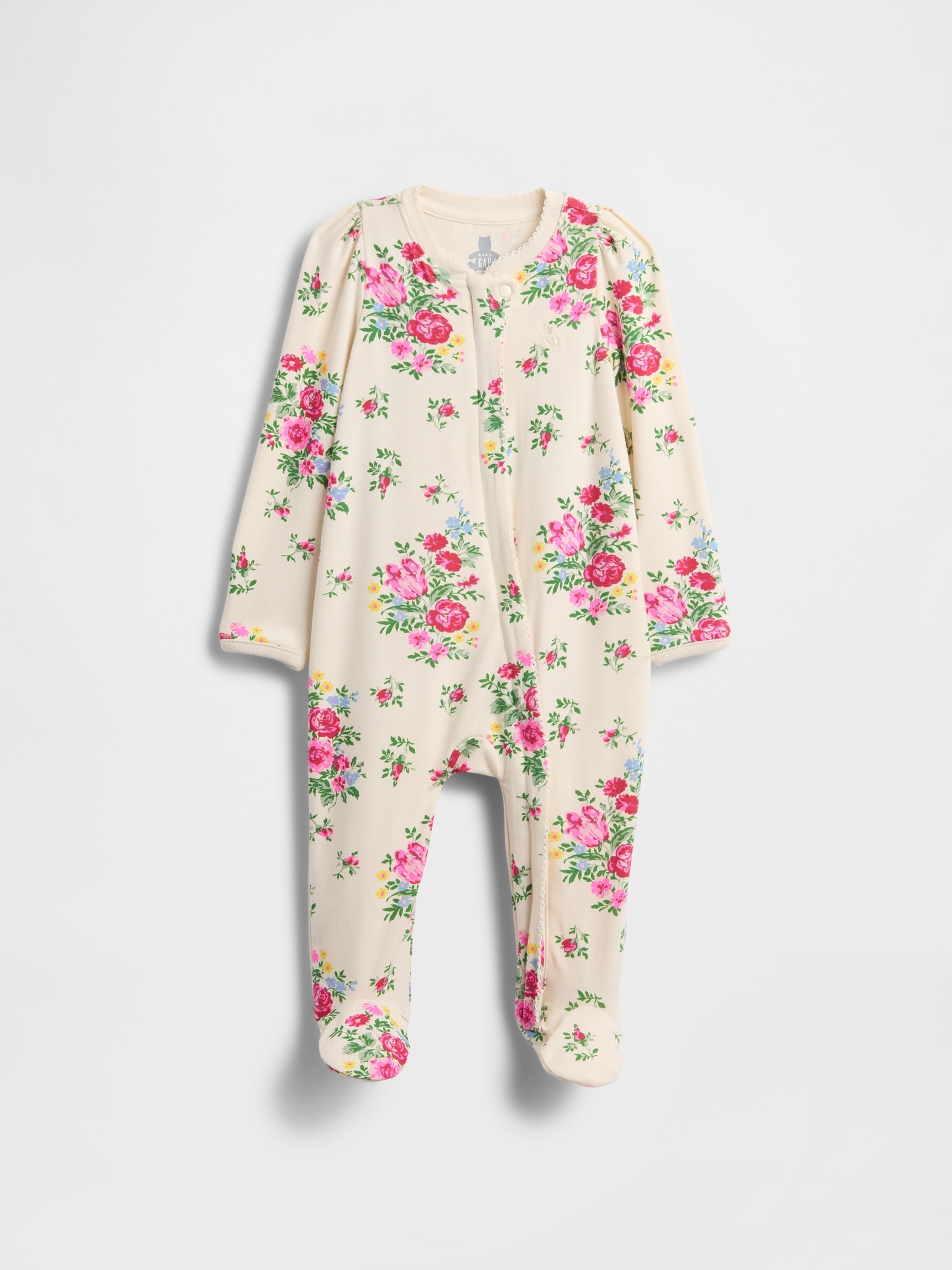 Gap Baby First Favorites Footed One-piece In Gray