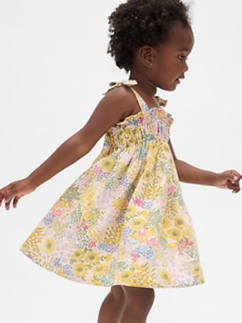 Baby & Toddler Cotton Gauze Bow-Strap Dress