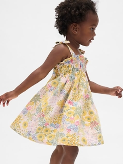 Baby & Toddler Cotton Gauze Bow-Strap Dress