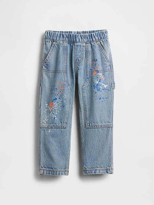 Image number 2 showing, Baby & Toddler Pull-On Carpenter Jeans