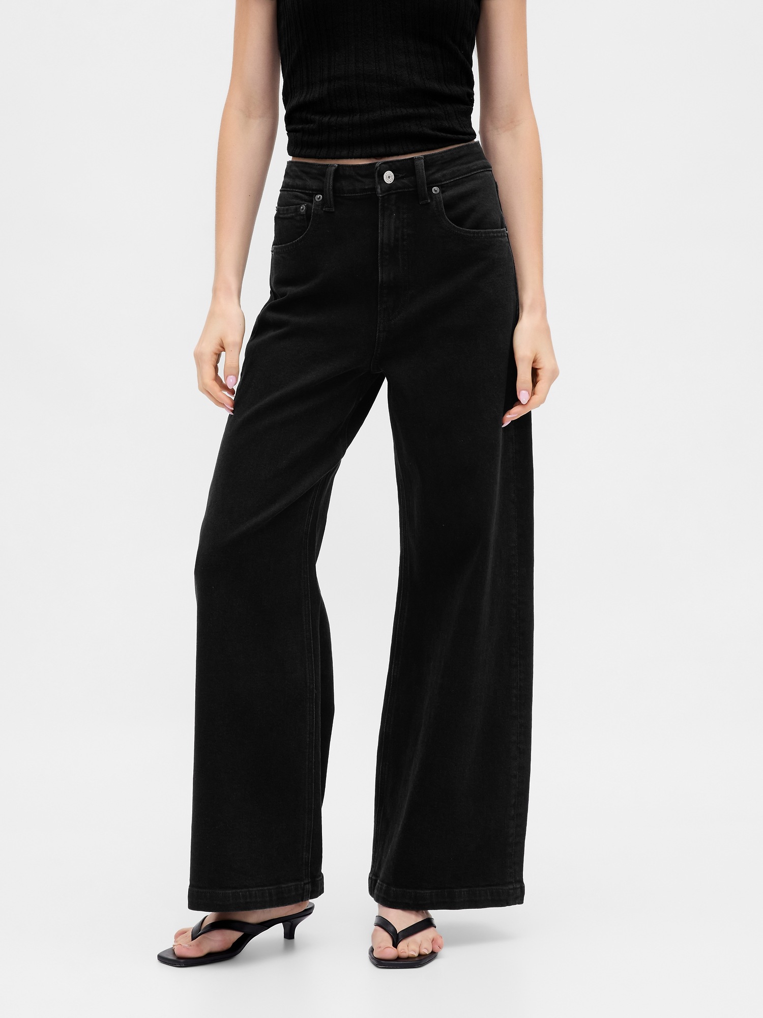 Женские джинсы Gap Extra High Rise Stride Wide-Leg Jeans — фото 2