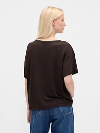 Linen-Blend T-Shirt