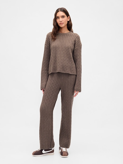 Image number 2 showing, CashSoft Oversized Cable-Knit Sweater