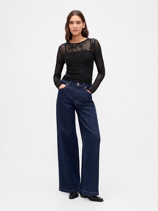 Image number 2 showing, Sheer Lace Top