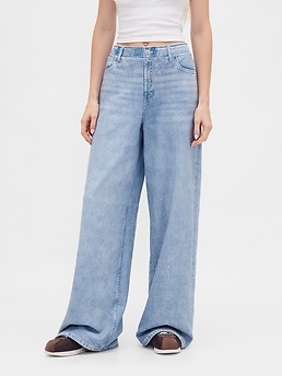 Женские джинсы Gap Printed Baggy Sweatpant Jeans — фото 4