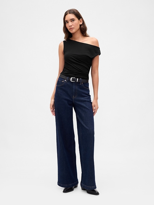 Image number 2 showing, Off-Shoulder Ruched Crop Top
