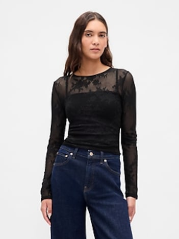 Sheer Lace Top