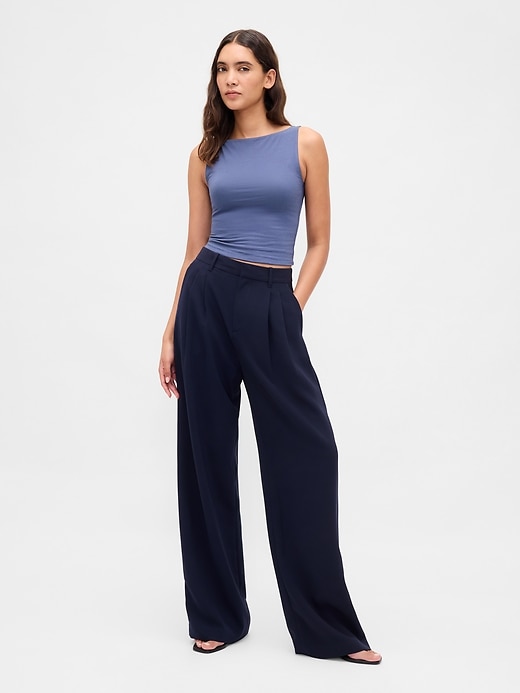 Image number 2 showing, CloseKnit Jersey Boatneck Crop Tank Top