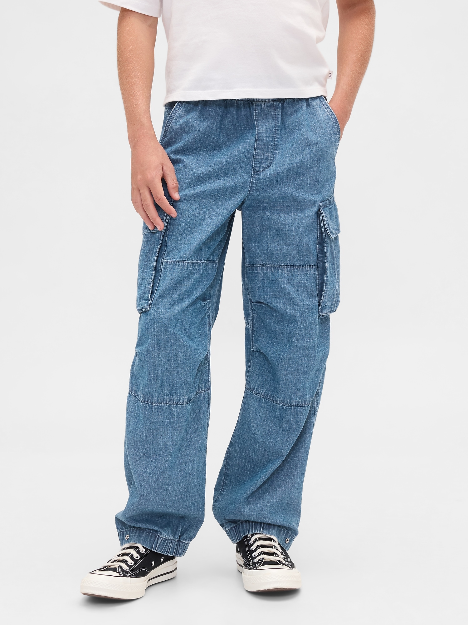 Детские джинсы Gap Kids Denim Baggy Cargo Joggers — фото 3