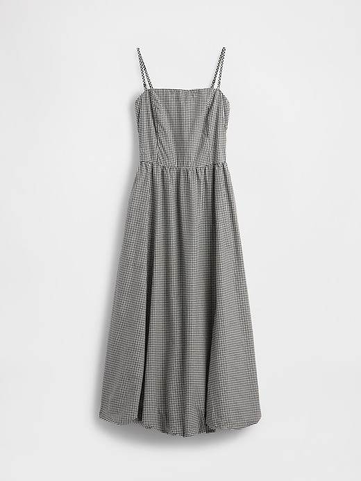 Image number 5 showing, Poplin Gingham Bubble Midi Dress