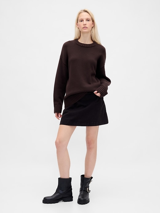 2 of 8 showing, with the color Terra brown of product 100% Cotton Oversized Sweater