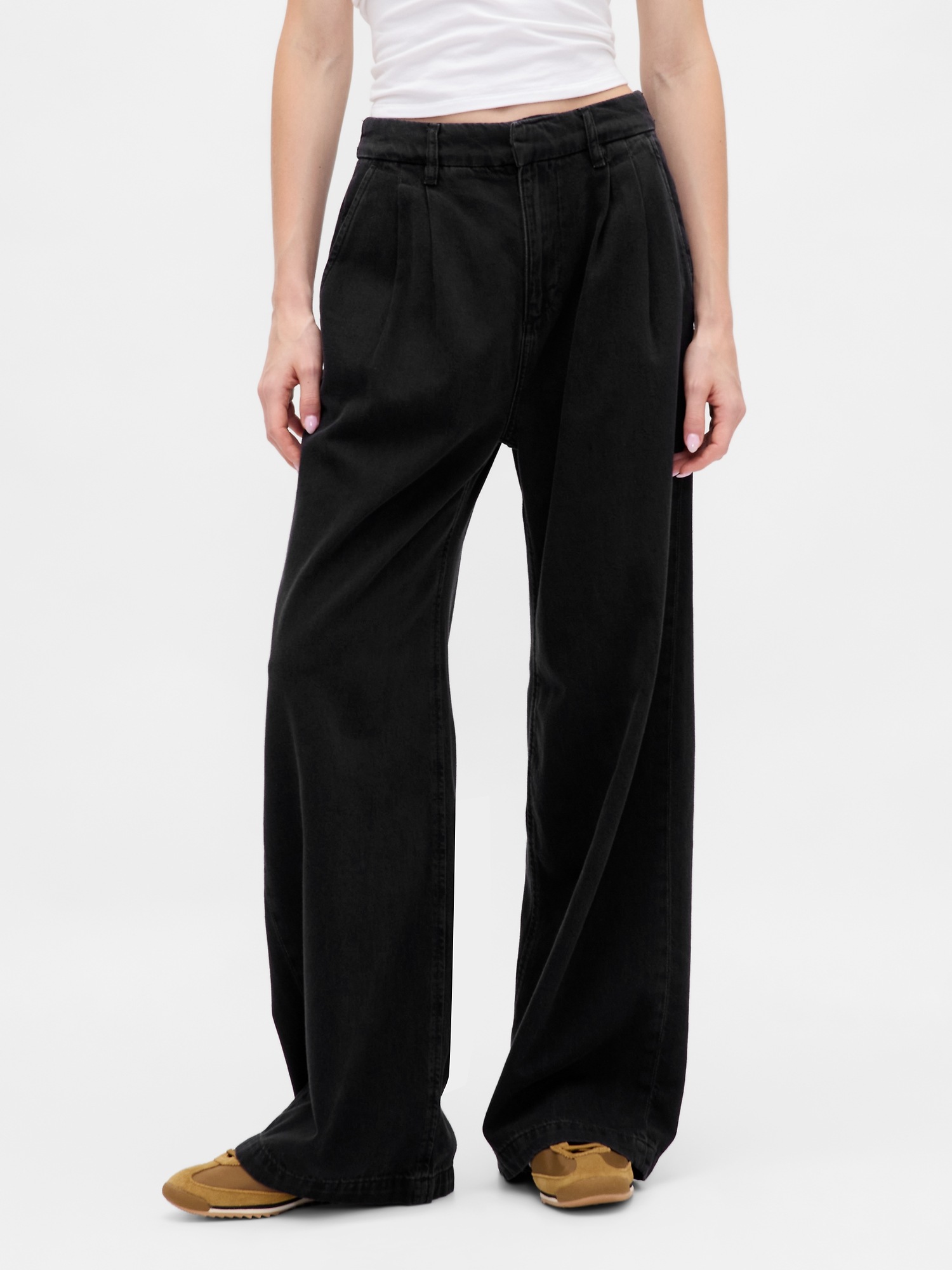 Женские джинсы Gap 365 High Rise UltraSoft Denim Pleated Trousers — фото 2