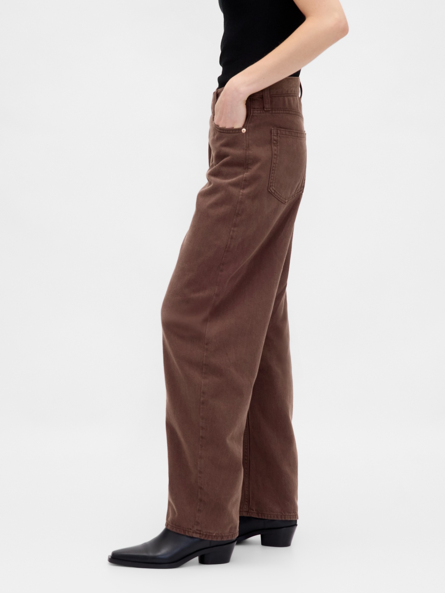 Женские джинсы Gap High Rise UltraSoft Crossover Barrel Jeans — фото 3