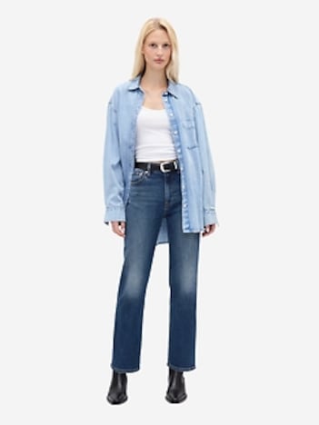 High Rise '90s Straight Crop Jeans